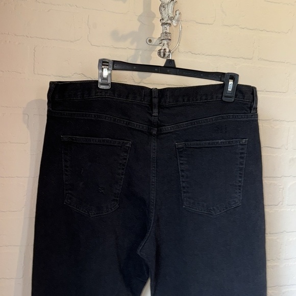 Free People jeans black magic stretch distressed sz 32 NWT NEW plus size - Picture 8 of 9